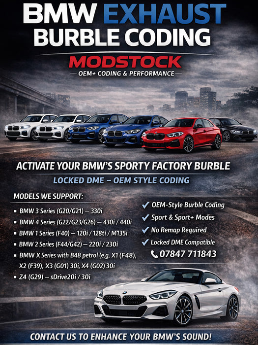 Remote Exhaust Burble Coding F4x M135i / M235i and more  (guide & vid in pics)