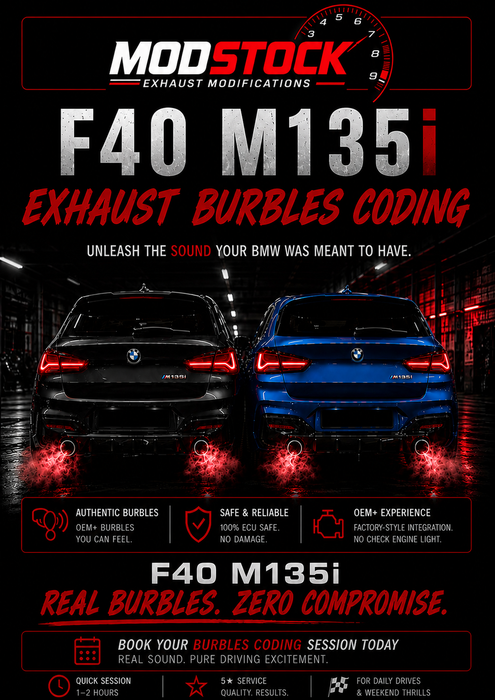 F40 M135i Exhaust Burble Coding
